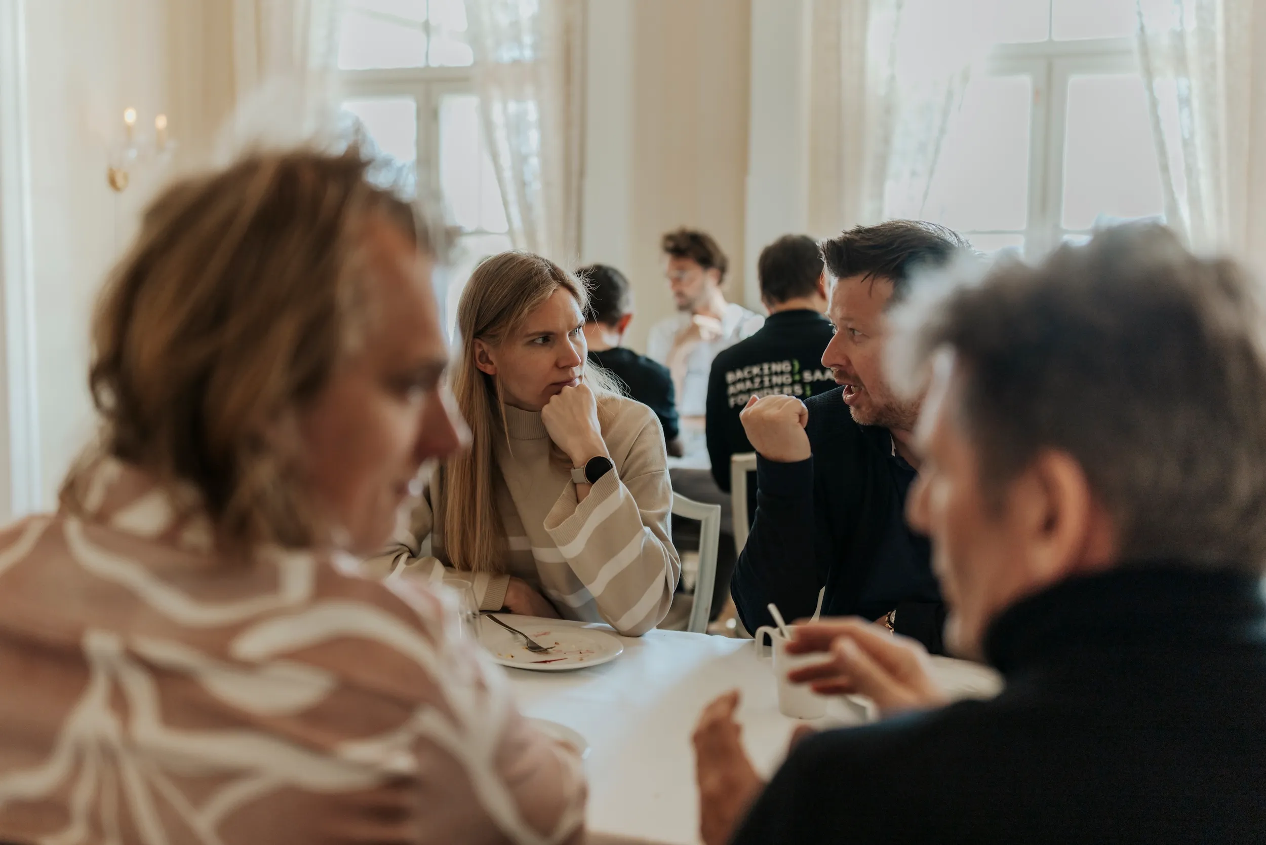 Founders eating lunch