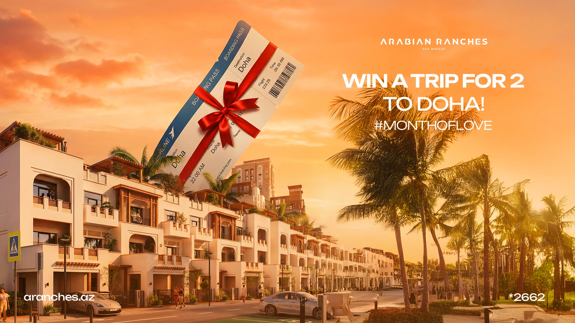 Can you invest in Arabian Ranches Sea Breeze and receive a trip to Doha?