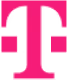 T-Mobile logo with magenta pink letter T on white background