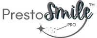 PrestoSmile Pro logo with a stylized star and cursive script