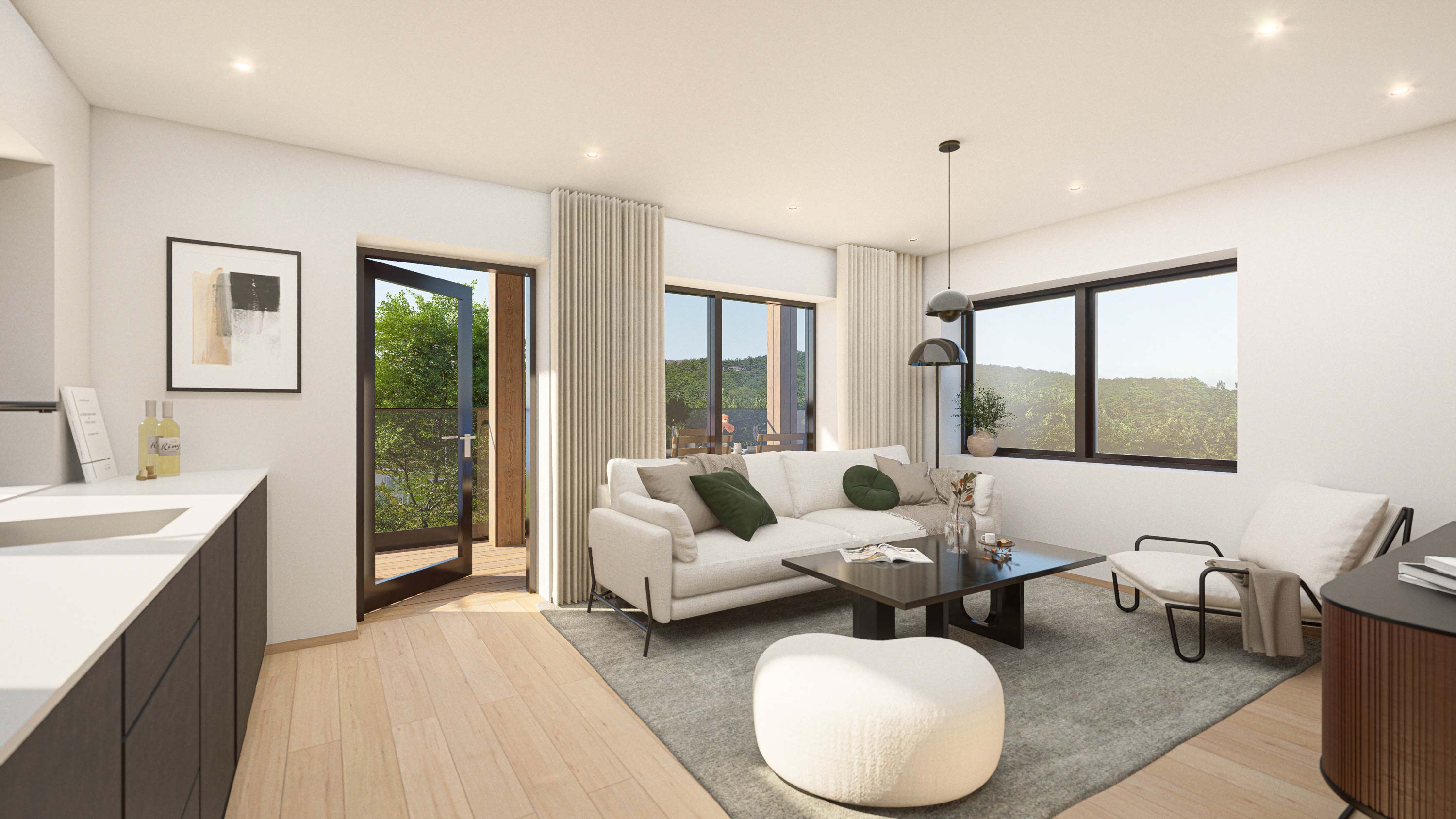 Illustrasjon av leilighet.