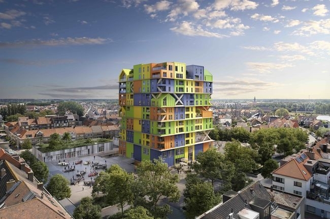 Uniek kleurrijk woonproject in Knokke-Heist