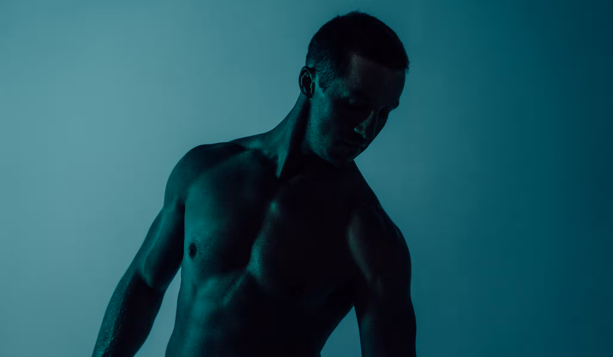 Regenerative Medicine in Spokane feature image background - male in blue shadow with outline of skin and muscles