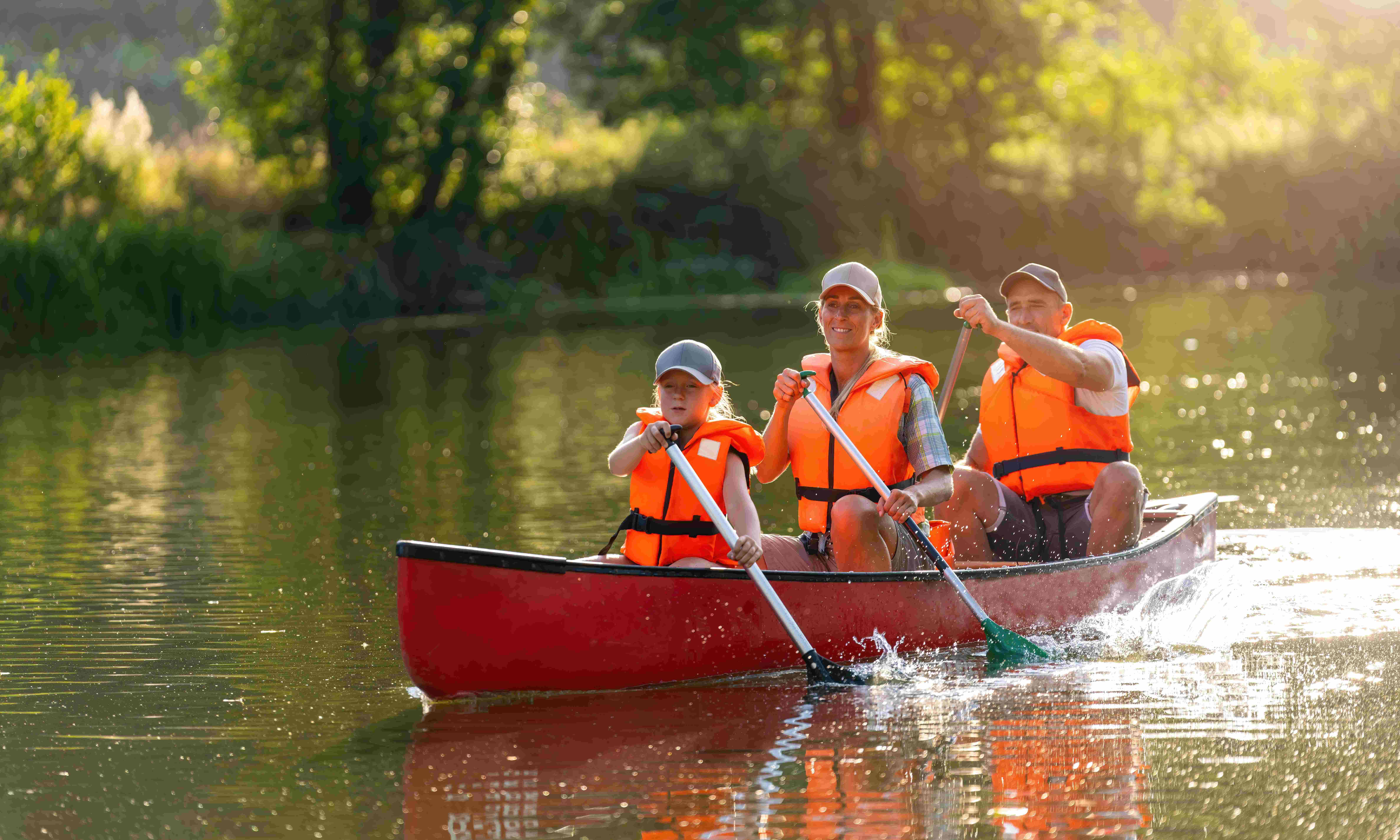 Family on Kayak