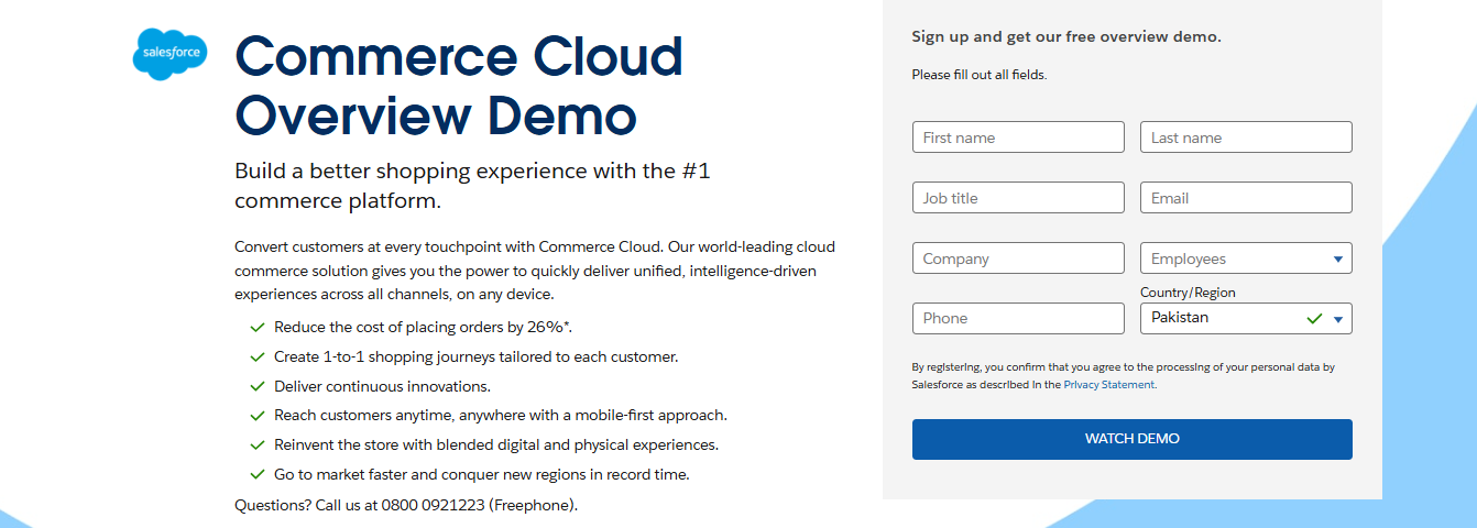 sales force commerce cloud - AI eCommerce Platforms