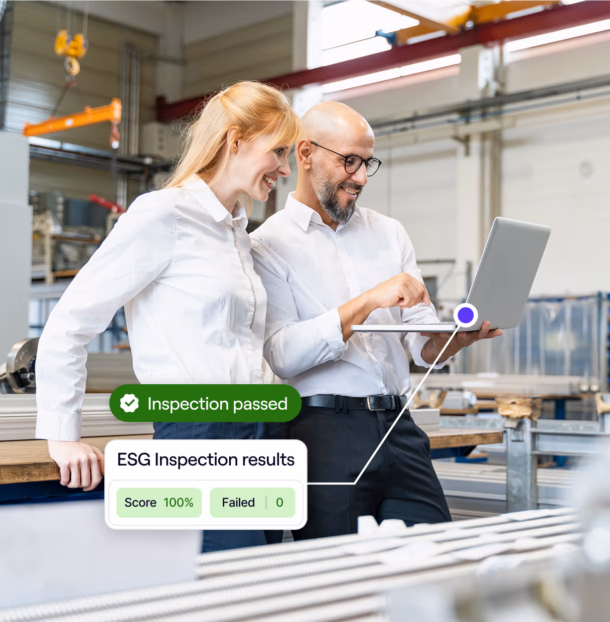 Task dashboard over a glass office building showing today’s tasks with counts for To Do, In Progress, and Completed. A task is assigned to Phill Smith and includes a yes/no control question.