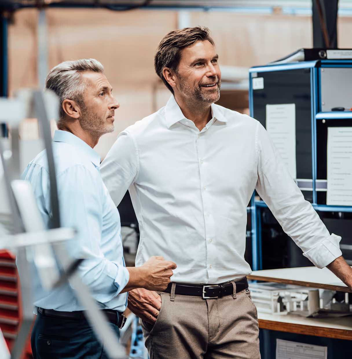 Task dashboard over a glass office building showing today’s tasks with counts for To Do, In Progress, and Completed. A task is assigned to Phill Smith and includes a yes/no control question.