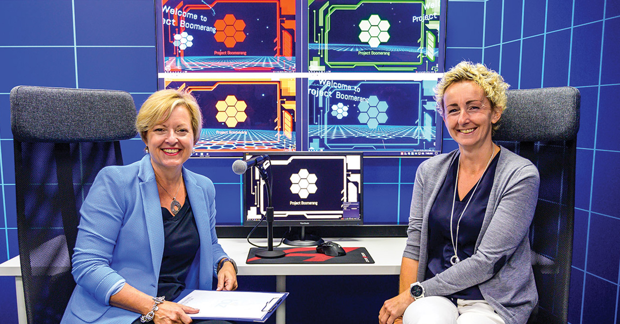 Evening view of Dubai Outsource City from afar