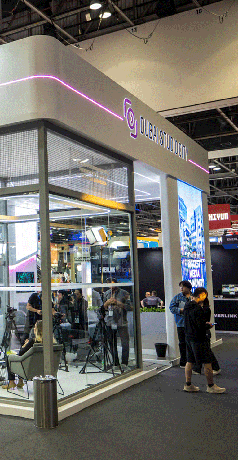 Evening view of Dubai Outsource City from afar