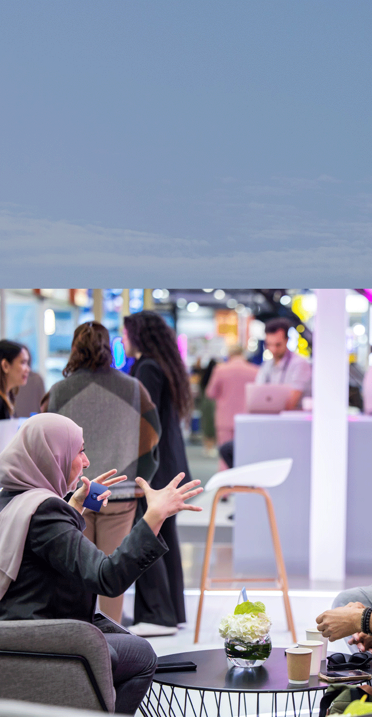 Evening view of Dubai Outsource City from afar