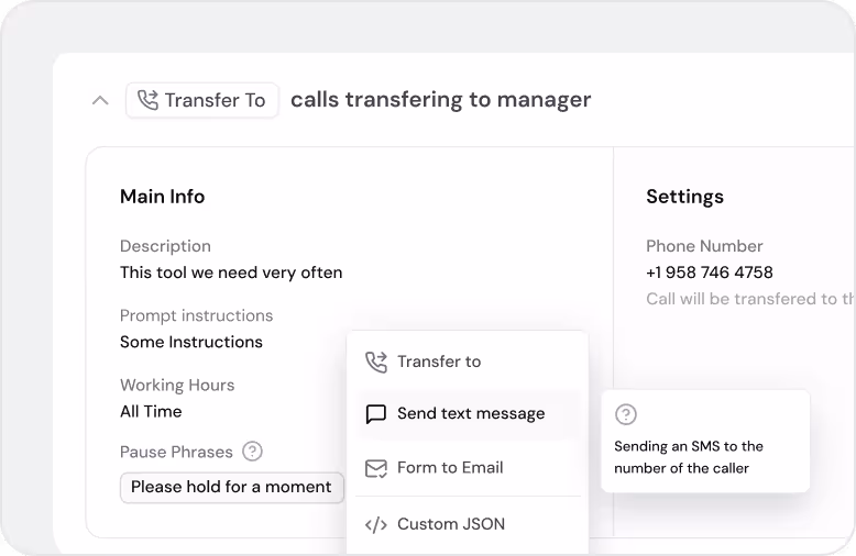 Transfer Call UI