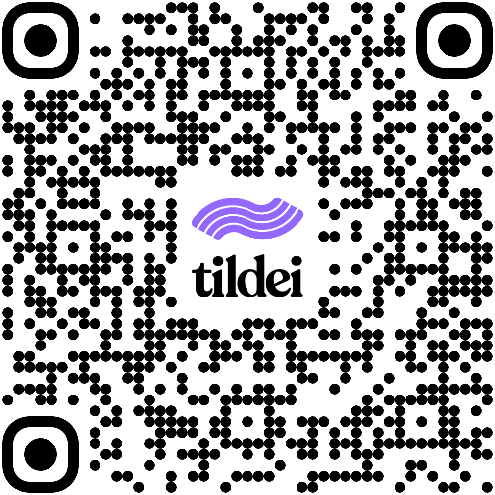 A Tildei Branded QR Code which you can scan with your phone.