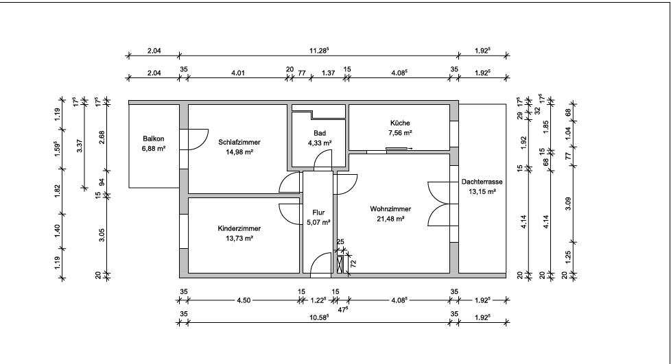 Charmante 3-Zimmer-Dachterrassenwohnung mit Stellplatz in München-Bogenhausen
