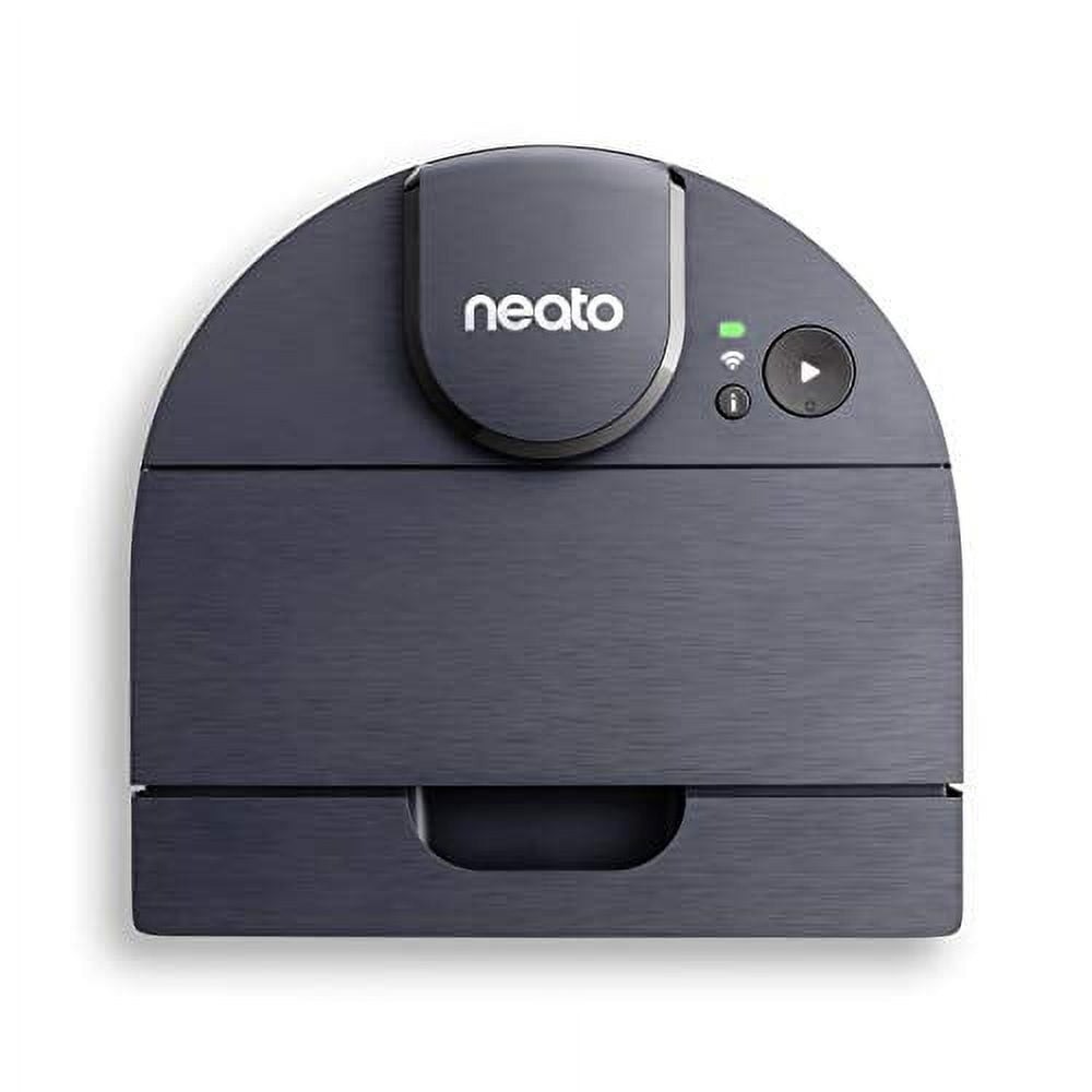 Neato robotic vacuum cleaner with Wi-Fi connectivity on display.