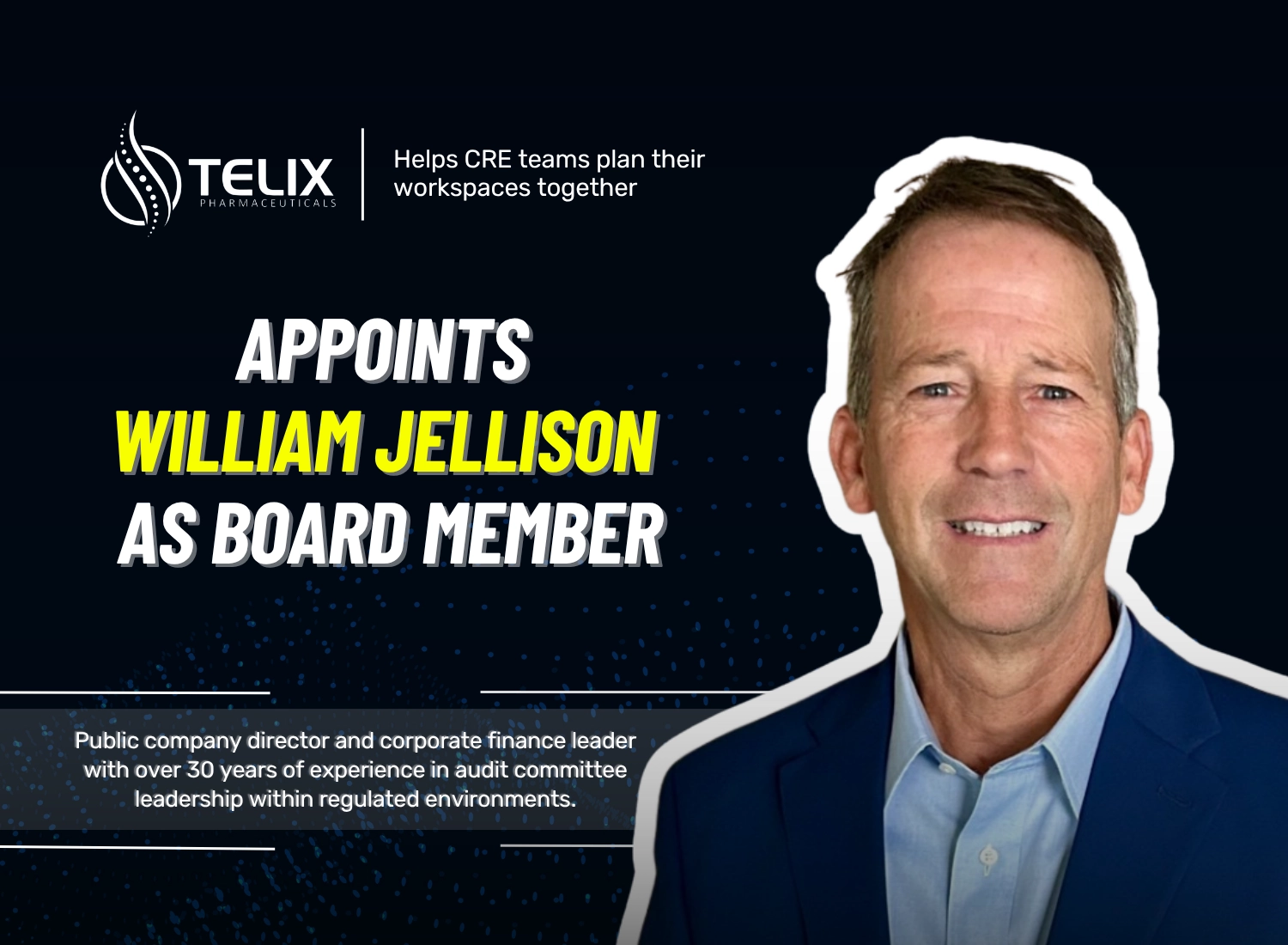 Telix Pharmaceuticals Appoints William Jellison to Board of Directors