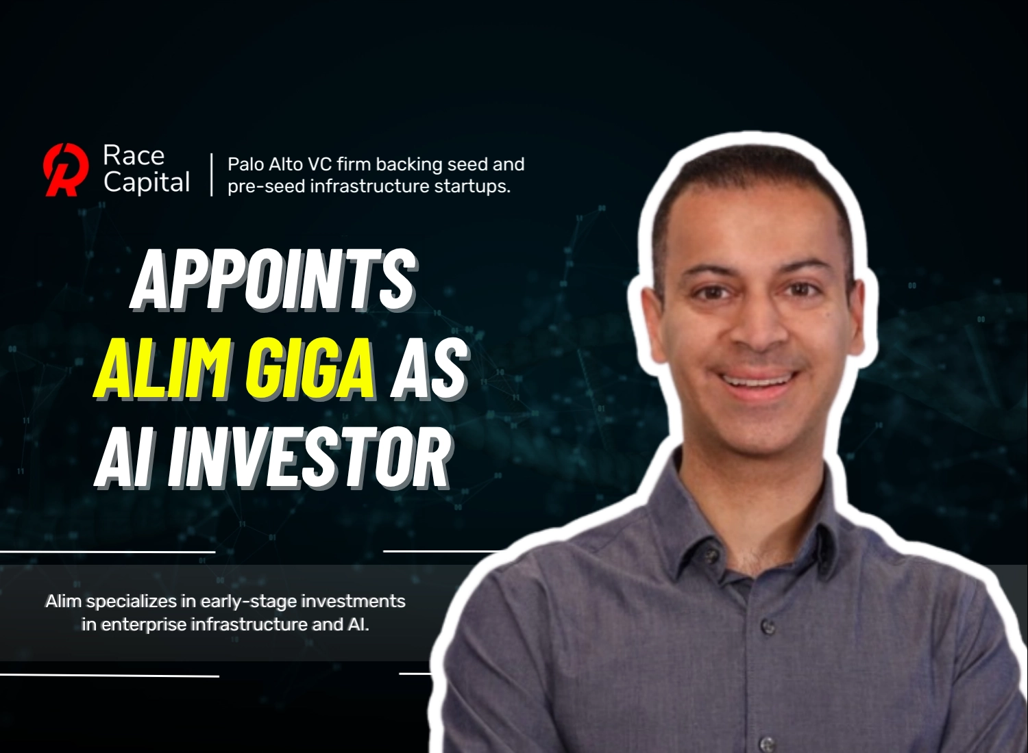 Alim Giga Appointed AI Investor at Race Capital