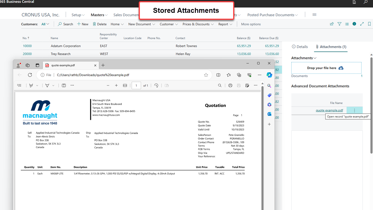 Advanced Document Attachments - Stored Attachments