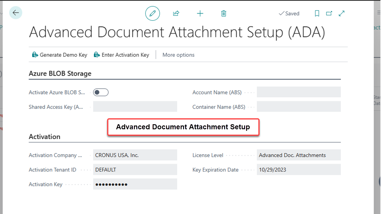 Advanced Document Attachments - Setup