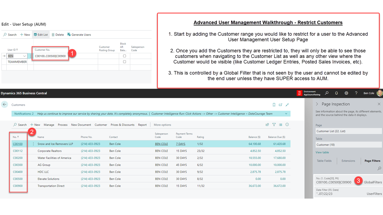 Advanced User Management Walkthrough - Restrict Customers