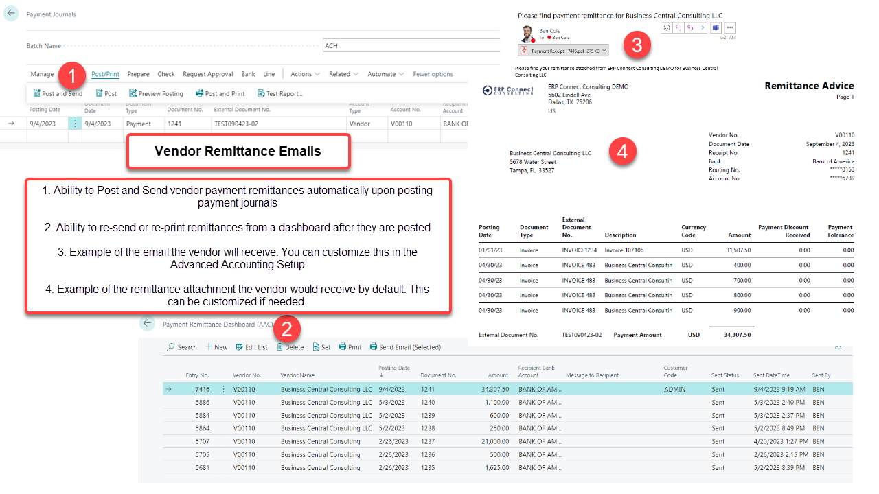 Advanced Accounting (AAC) - Payment Remittance Dashboard screenshot