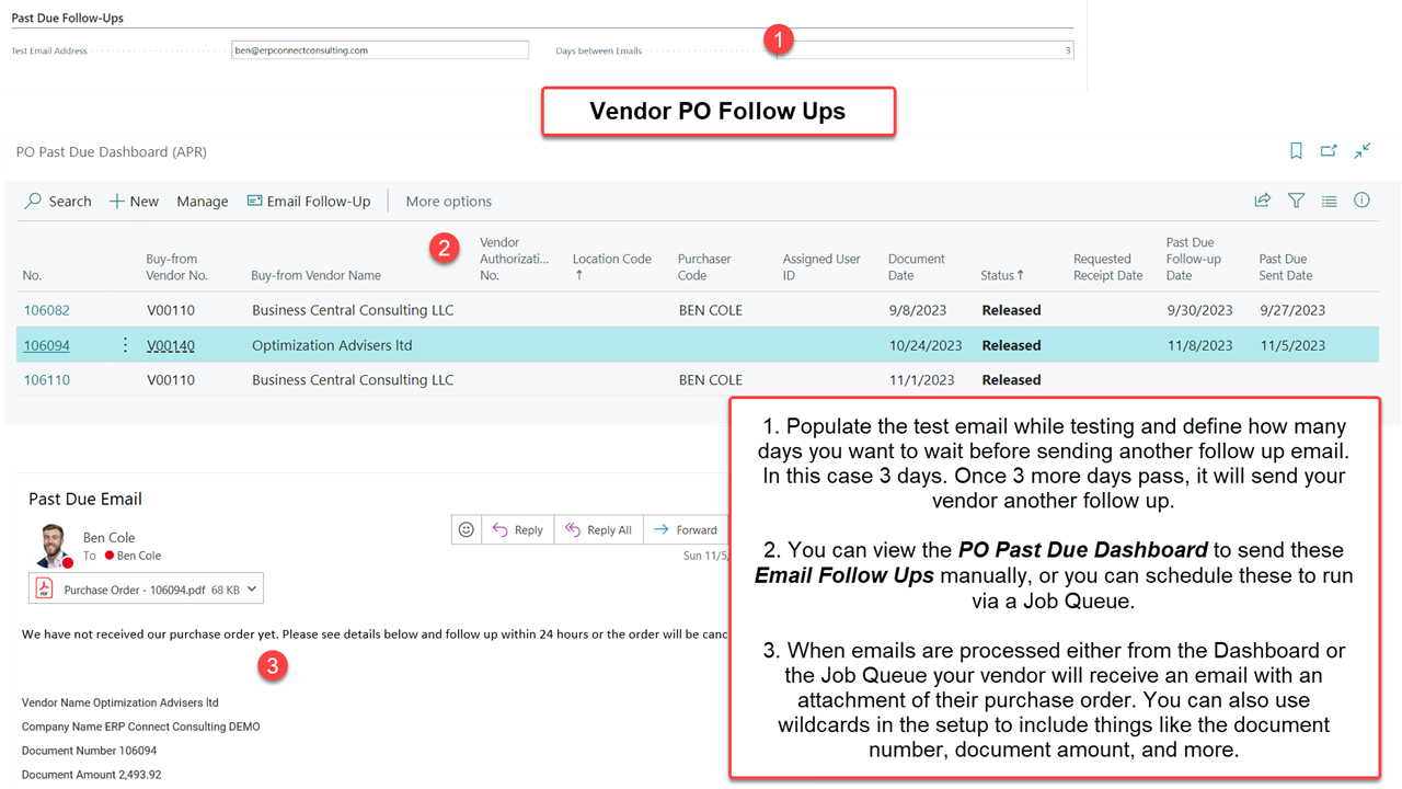 Advanced Purchasing - Vendor PO Follow Ups - ERP Connect Consulting