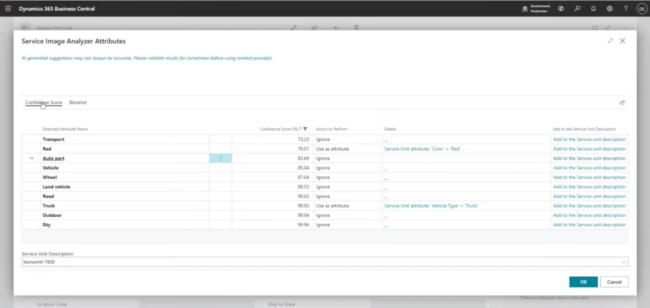 Screenshot of RUX Field Service Image Analyzer
