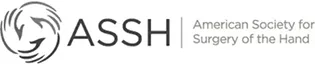 The american society for surgery of the hand logo.