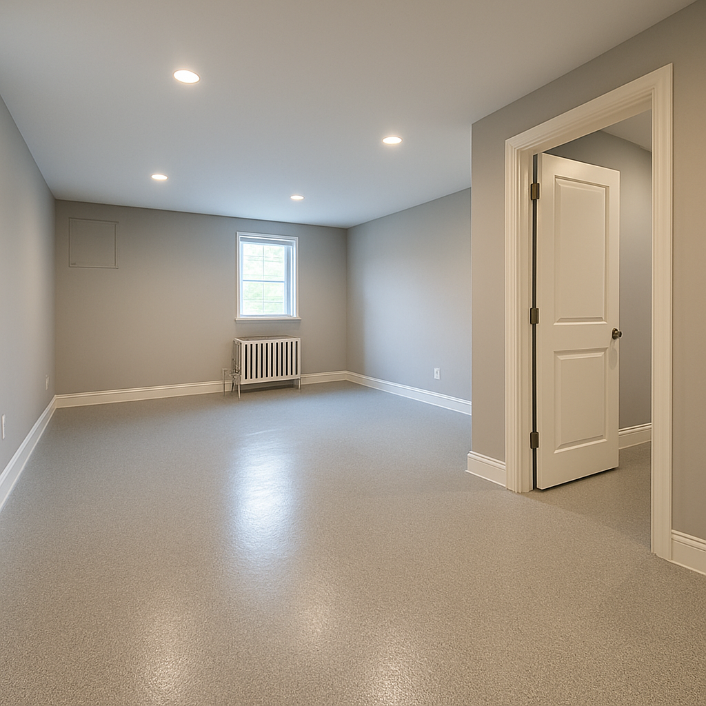 Urethane cement floor installation for a warehouse