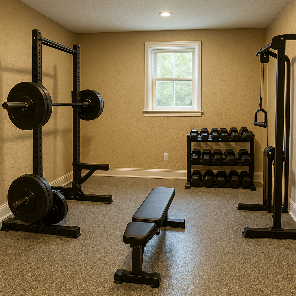 Home gym epoxy flooring in NJ