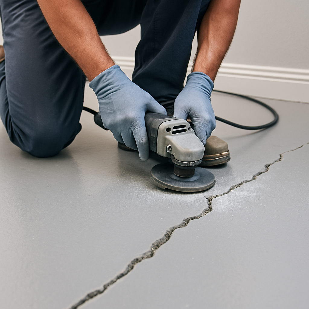Repairing an epoxy floor