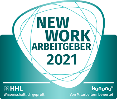 Wir wurden als NEW WORK Arbeitgeber ausgezeichnet.