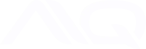 AlQ logo in white.