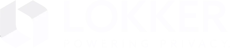 Lokker logo in white.