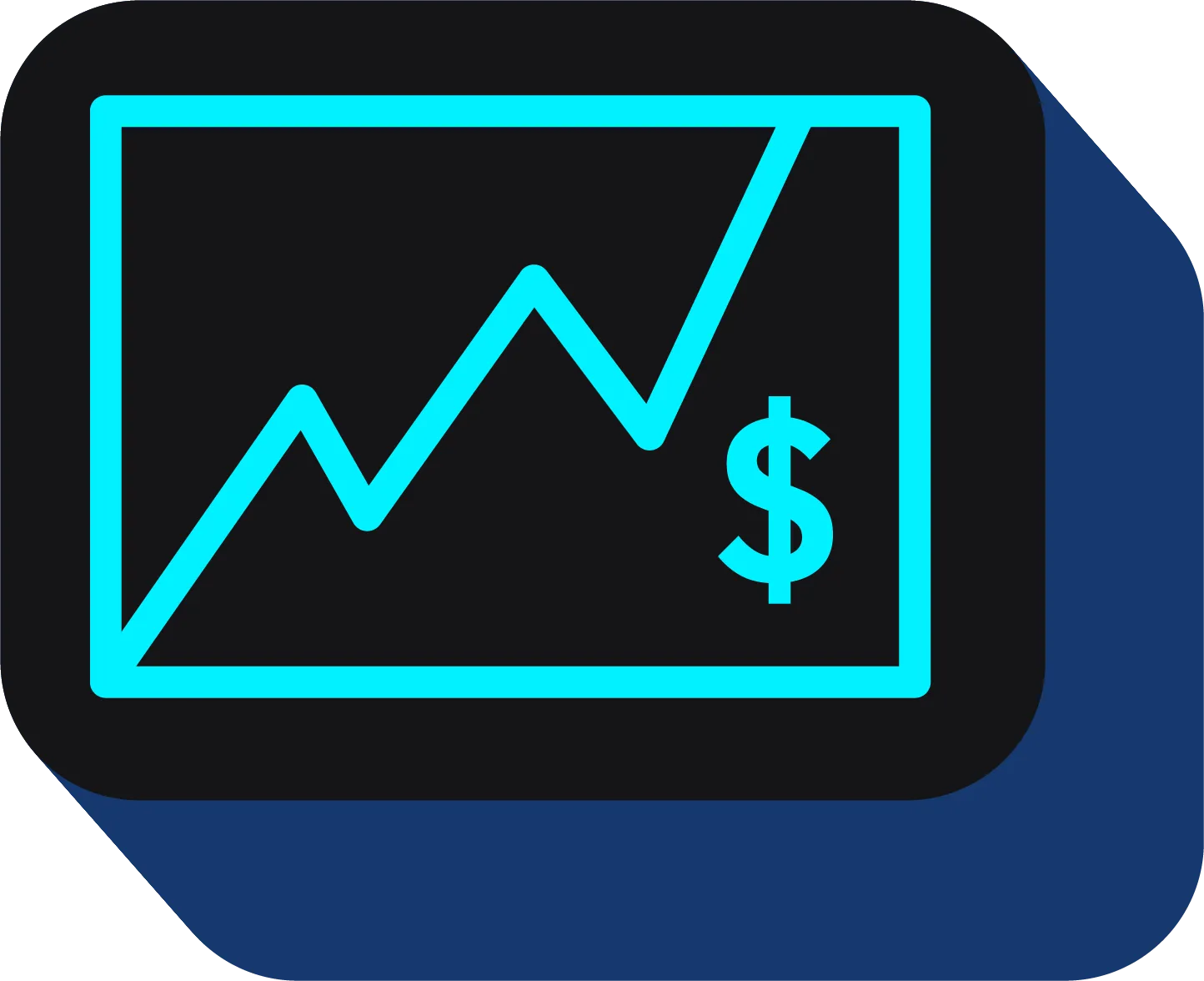 An icon showing a revenue growth chart.