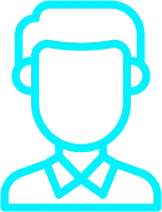 An icon of a business person with short hair.