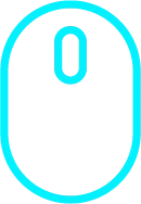 A computer mouse icon.