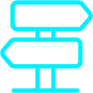 A sign post icon.