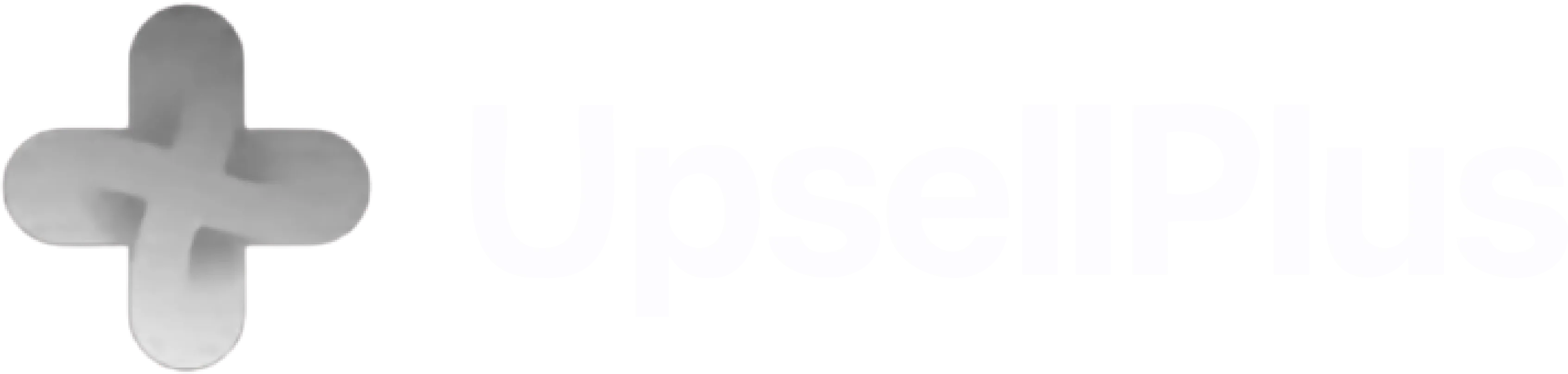 A greyscale logo for UpsellPlus.