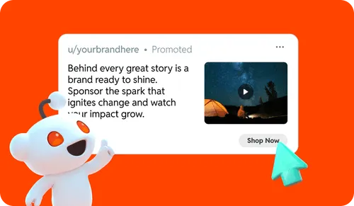 A Reddit image with search bubble surrounded by Reddit users