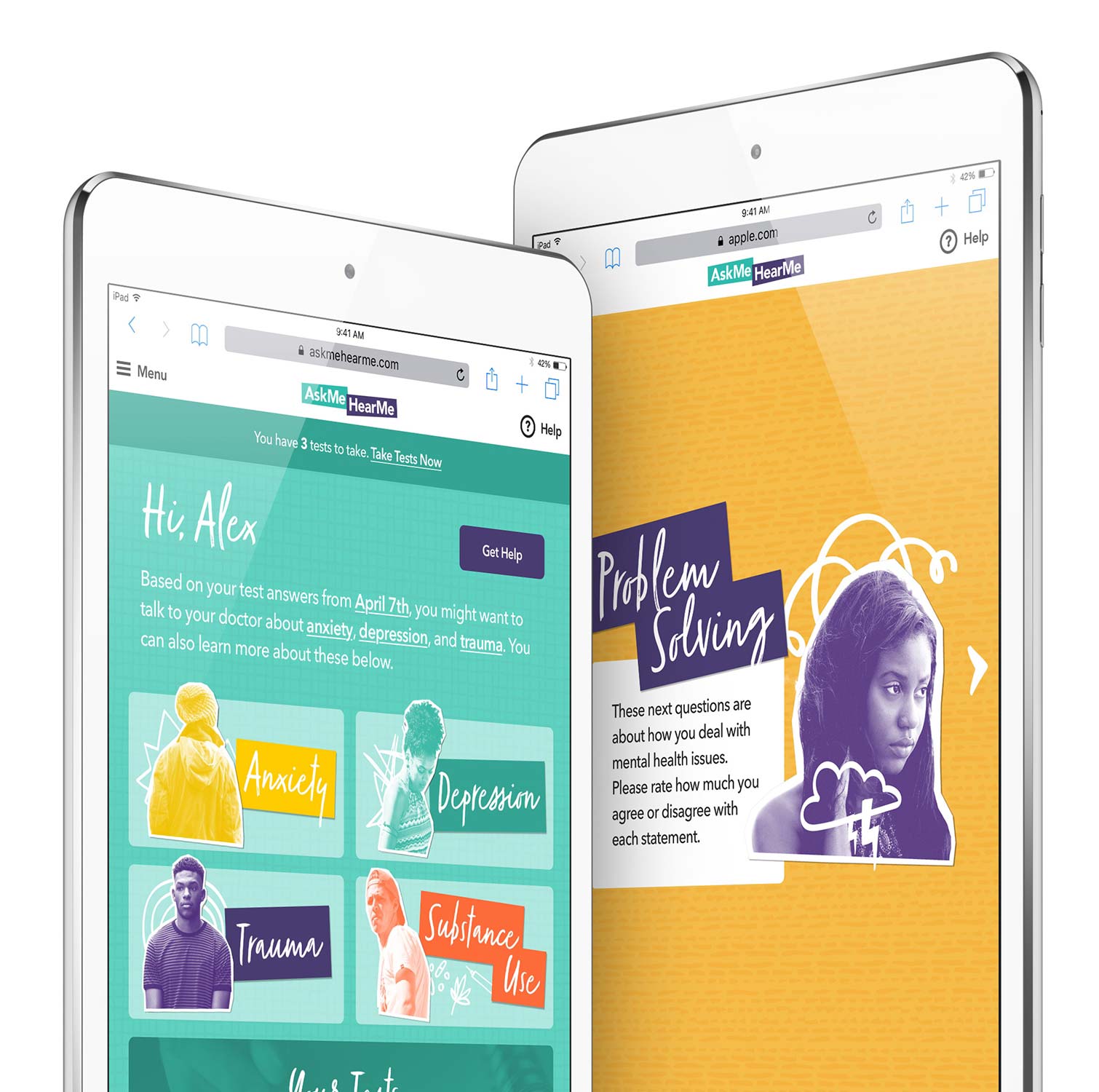 healthcare app UI