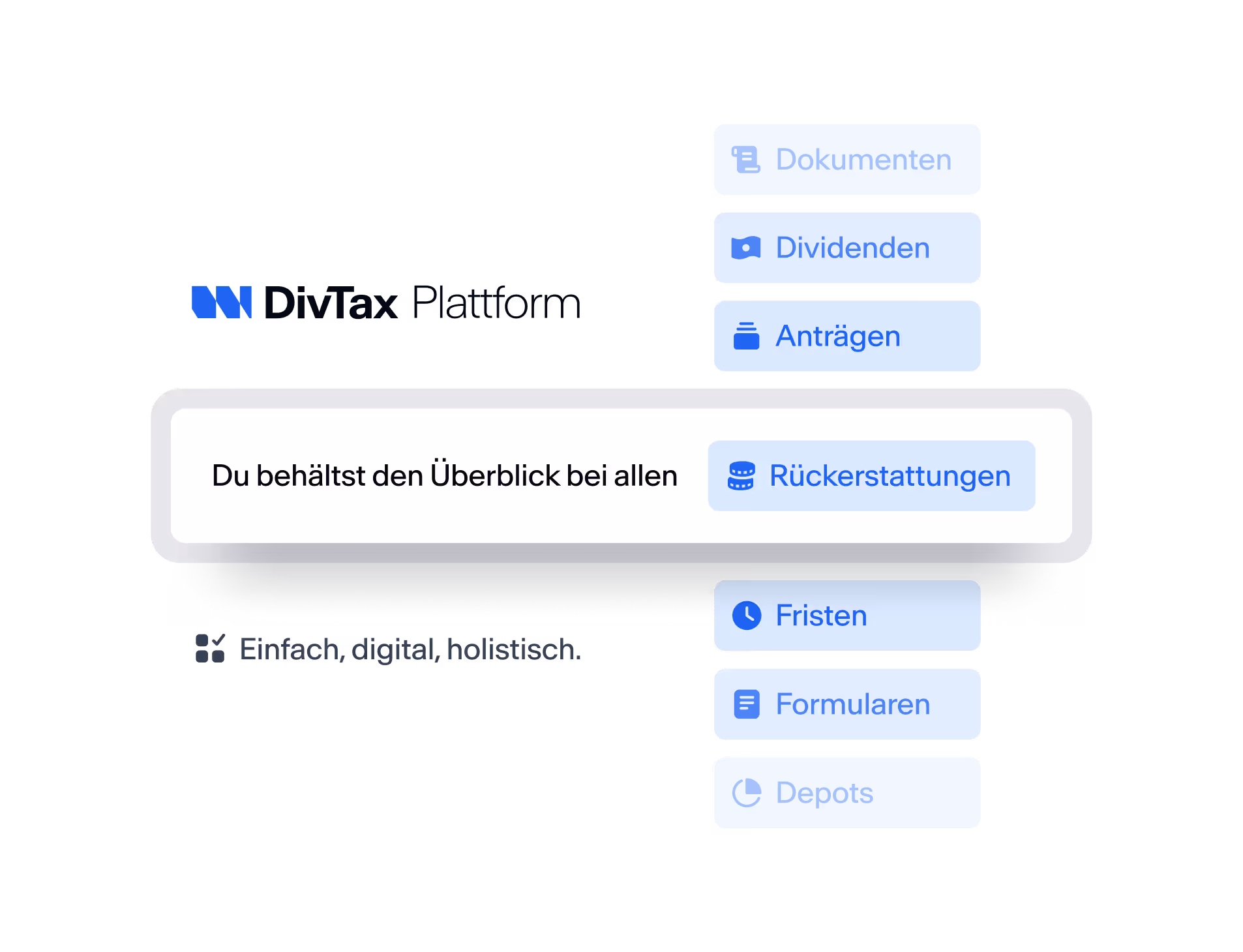 Abstrakte Visualisierung für die DivTax Plattform und dessen Vorteile