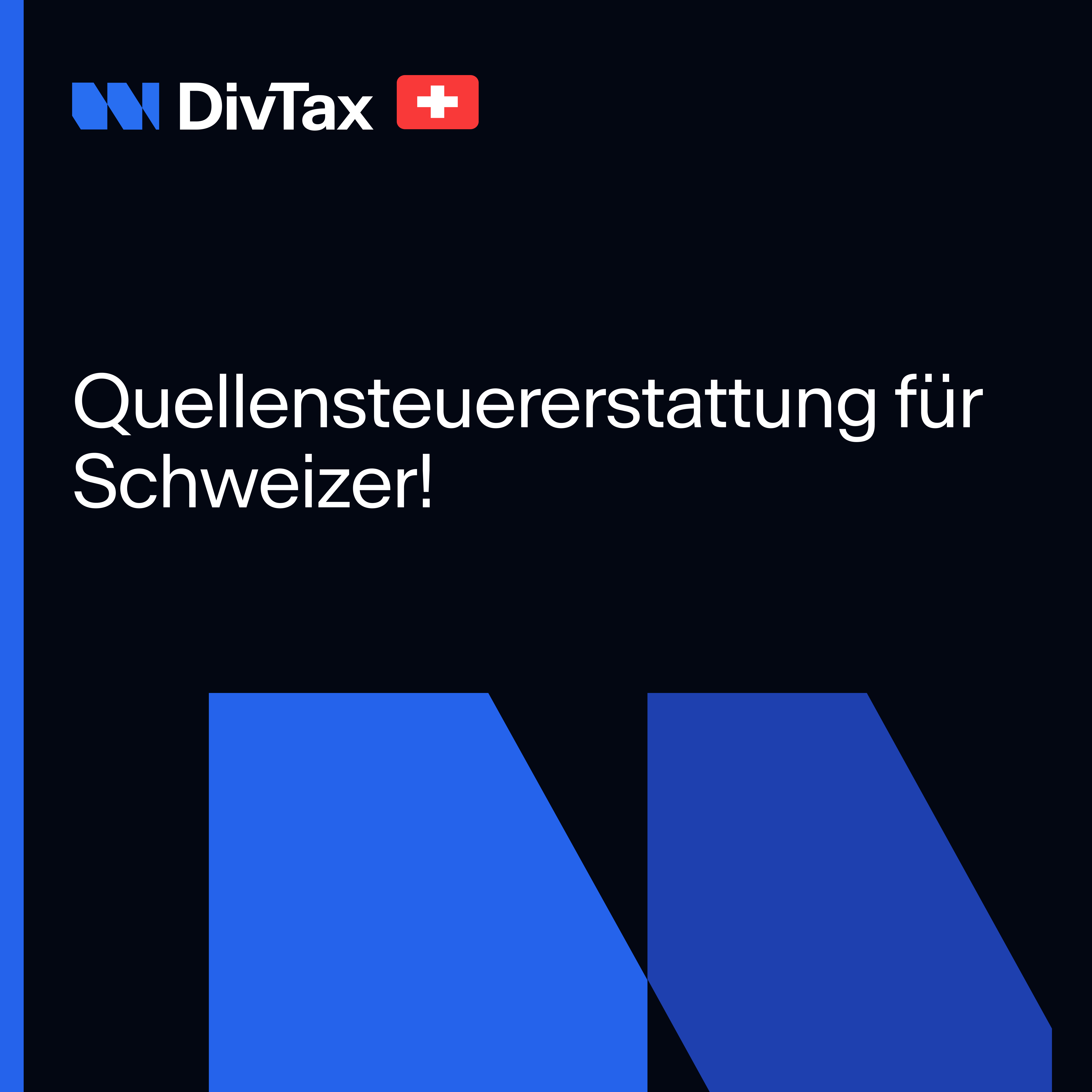 DivTax ist ab sofort auch für Schweizer Anleger verfügbar. Hol dir automatisch die zu viel gezahlte ausländische Quellensteuer auf Dividenden zurück – ohne Papierkram.