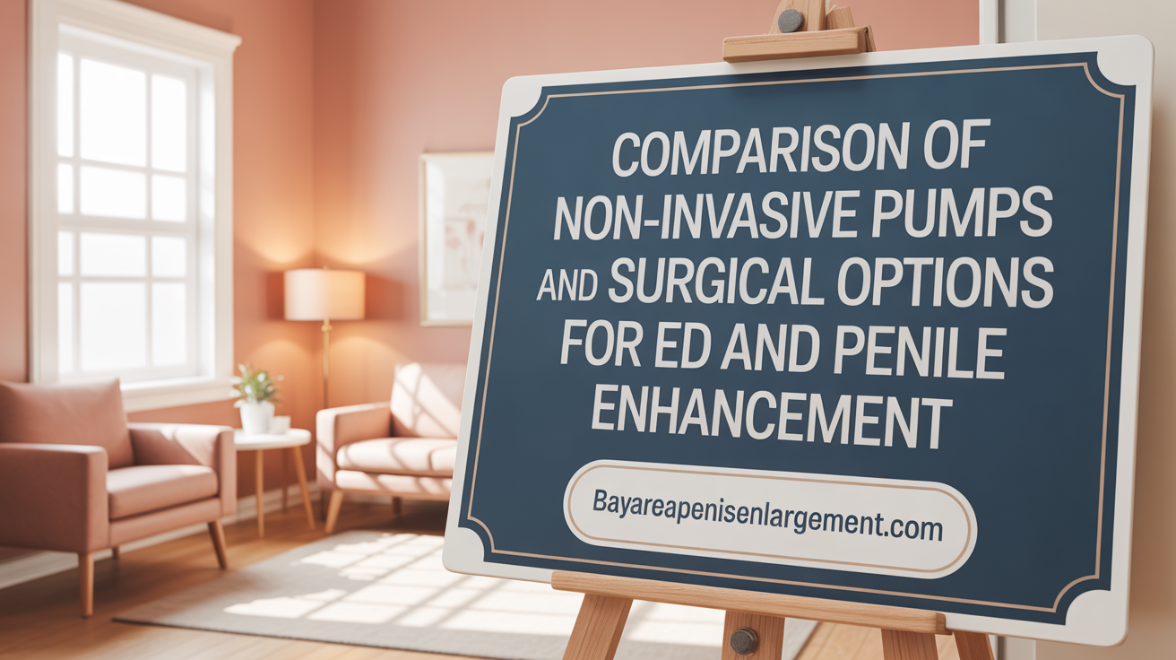 Comparison of Non-Invasive Pumps and Surgical Options for ED and Penile Enhancement