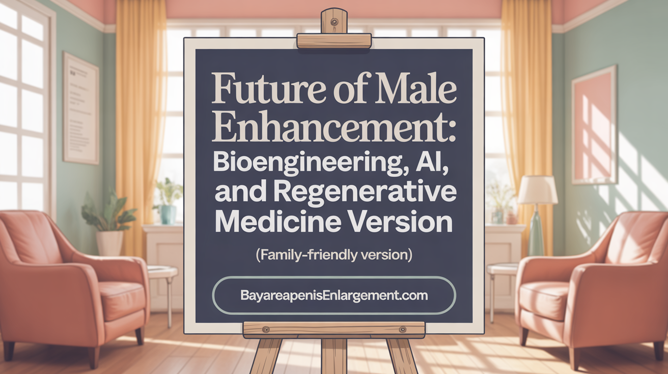 Future of Male Enhancement: Bioengineering, AI, and Regenerative Medicine