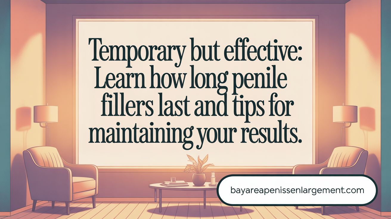Temporary but effective: Learn how long penile fillers last and tips for maintaining your results.
