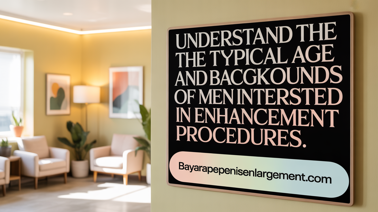 Understand the typical age groups and backgrounds of men pursuing augmentation.