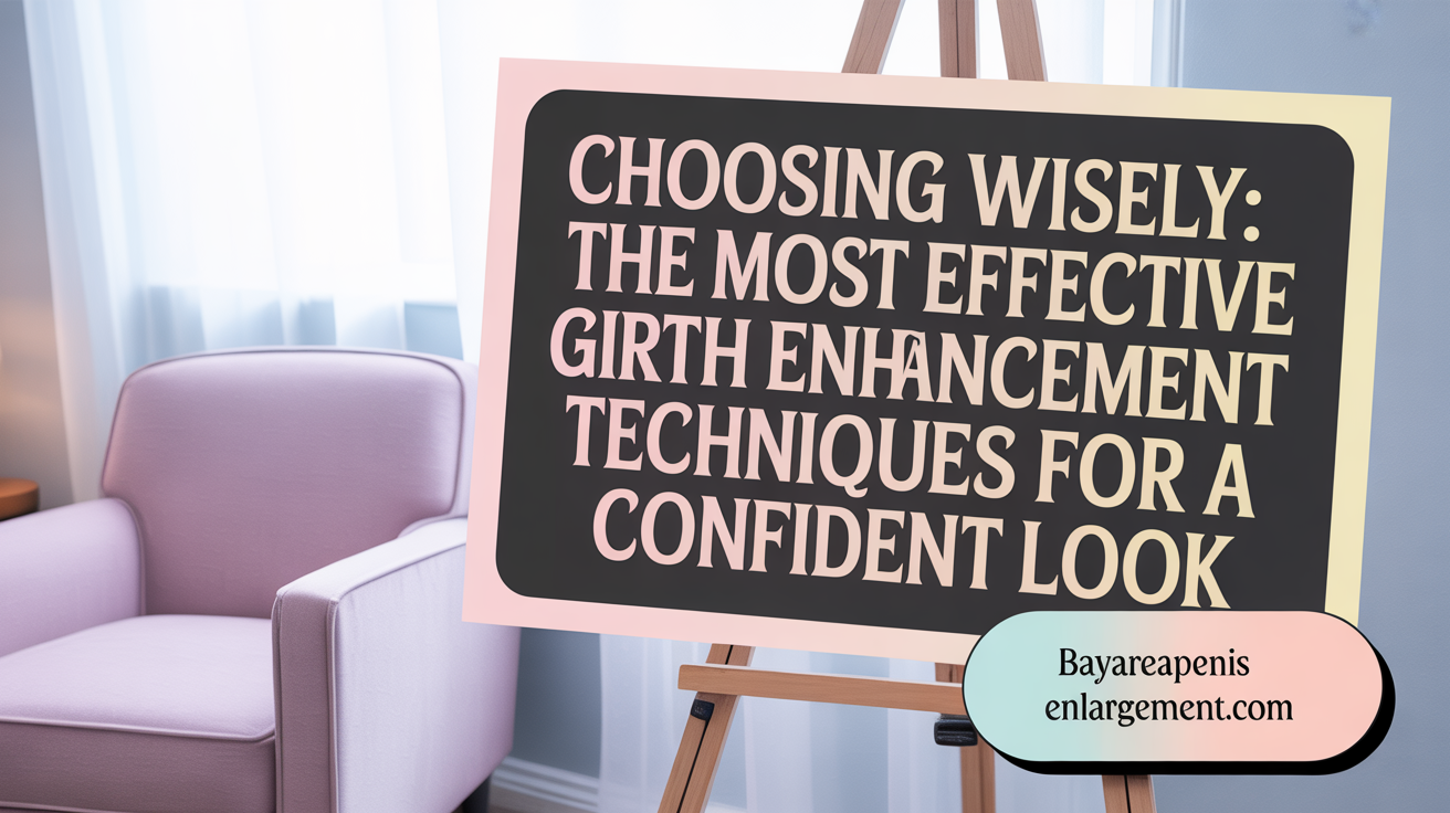 Choosing Wisely: The Most Effective Girth Enhancement Techniques