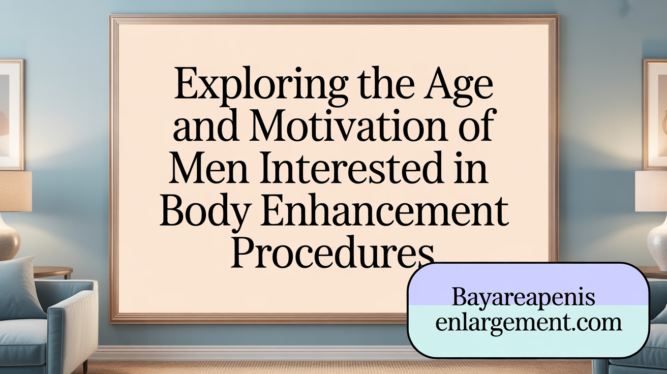 Exploring the Age and Motivation of Men Seeking Genital Aesthetics