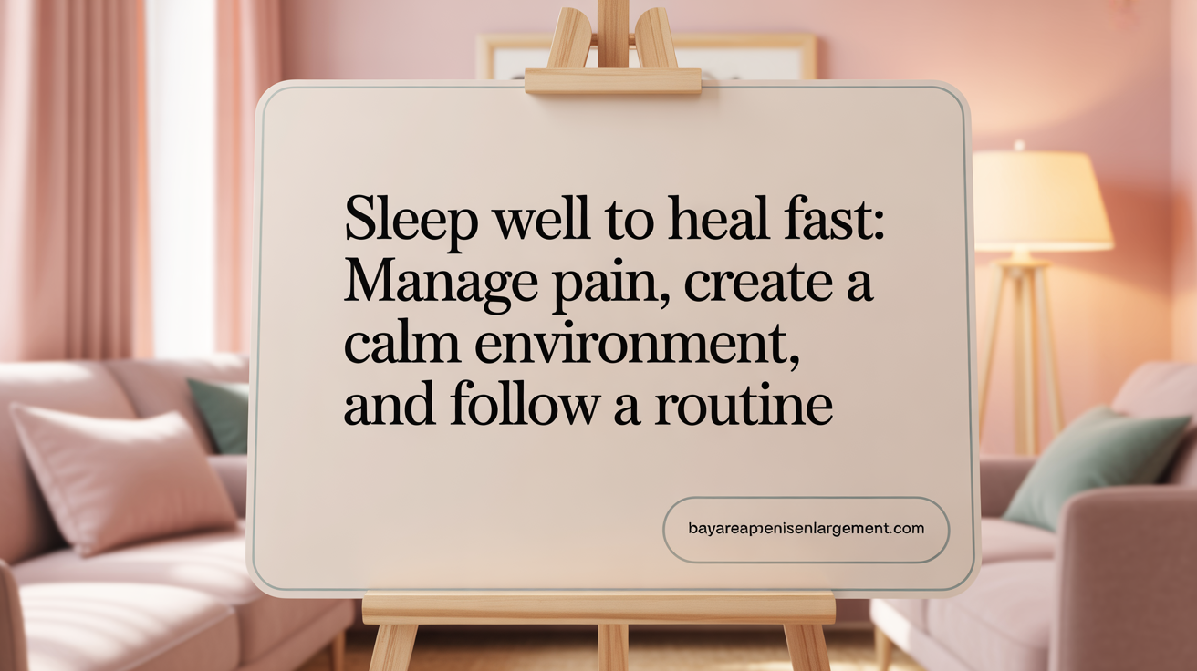 Sleep Well to Heal Fast: Manage Pain, Create a Calm Environment, and Follow a Routine