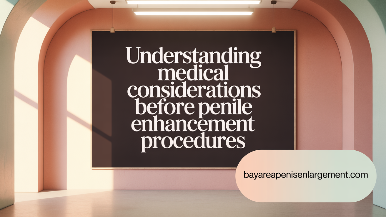 Know the Medical Considerations Before Penile Enhancement Treatments